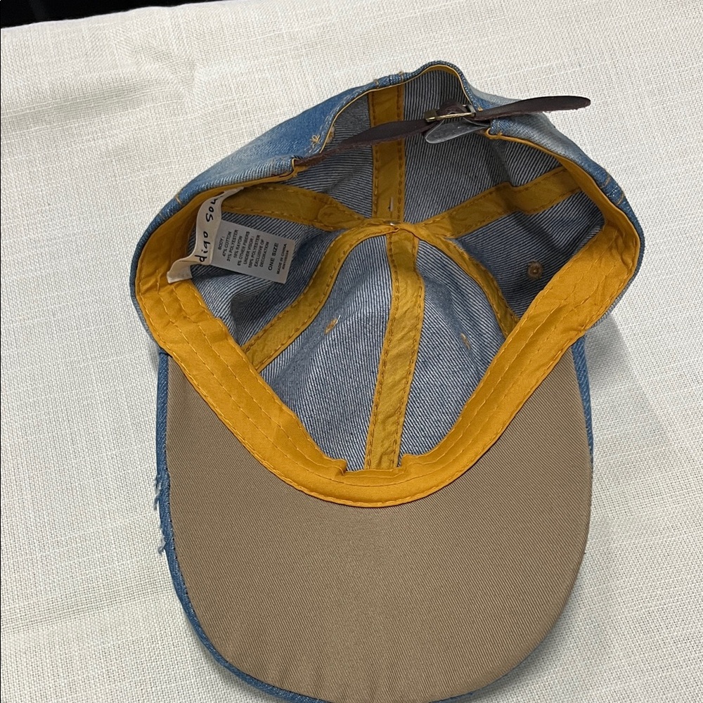 Rhinestone Cross Denim Cap Bling out adjustable - Picture 7 of 10